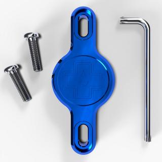 Suport MUC-OFF Apple  AirTag pentru cadru Secure Tag Holder V2, albastru