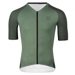 Tricou ciclism cu maneca scurta FORCE Script, verde, marime L