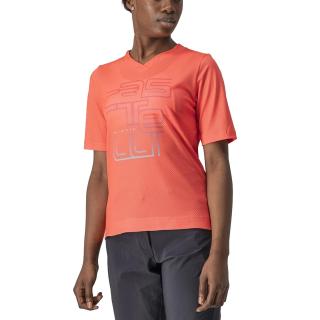 Tricou ciclism dama CASTELLI Trail Tech W, corai, marime L