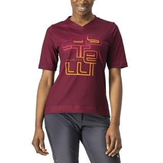 Tricou ciclism dama CASTELLI Trail Tech W, visiniu, marime L