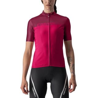 Tricou ciclism dama maneca scurta CASTELLI Velocissima, rosu visiniu, marime M