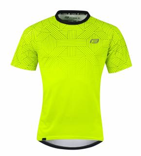 Tricou ciclism Force City, fluo negru, XS