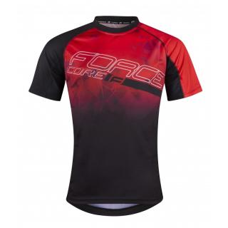 Tricou ciclism Force MTB Core, rosu negru, 3XL