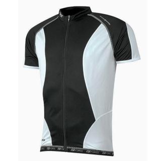 Tricou ciclism FORCE T12, negru alb, marime M