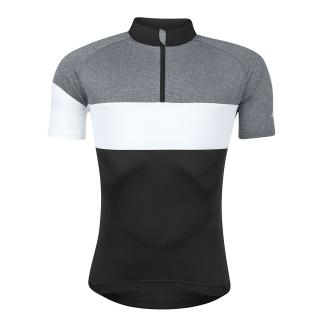 Tricou ciclism FORCE View, maneca scurta, negru gri alb, marime 3XL