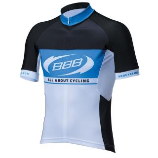 Tricou ciclism maneca scurta BBB Team Jersey, alb bleu negru, marime XXS