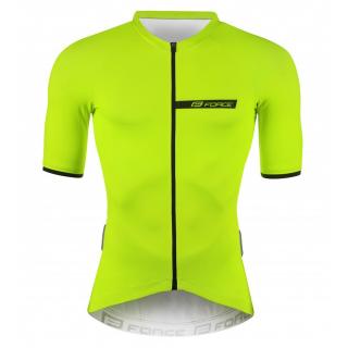 Tricou ciclism maneca scurta FORCE Charm, galben fluo, marime L