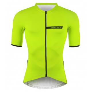 Tricou ciclism maneca scurta FORCE Charm, galben fluo, marime XL