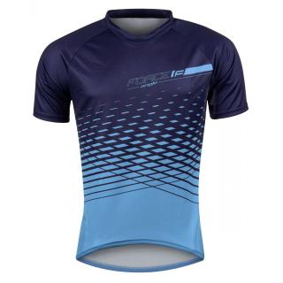 Tricou ciclism maneca scurta FORCE MTB Angle, albastru, marime XS
