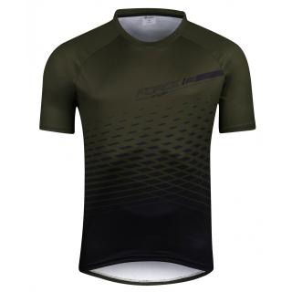 Tricou ciclism maneca scurta FORCE MTB Angle, army, marime 3XL