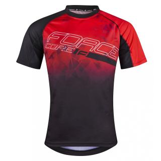 Tricou ciclism maneca scurta FORCE MTB Core, rosu negru, marime 3XL