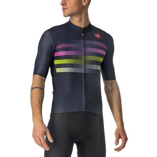 Tricou cu maneca scurta CASTELLI Endurance Pro, bleumarin roz galben fluo, marime XXXL