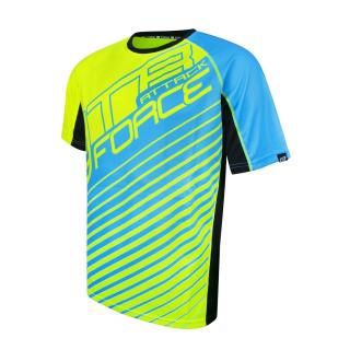 Tricou Force MTB Attack fluo albastru S