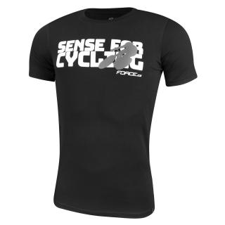 Tricou FORCE Sense negru alb, marime XS