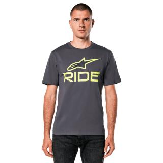 Tricou maneca scurta ALPINESTARS Ride 4.0 CSF Tee, antracit verde lime, marime XL