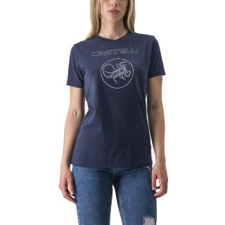 Tricou maneca scurta CASTELLI Pedalare Tee, bleumarin, marime XS