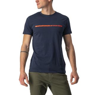 Tricou maneca scurta CASTELLI Ventaglio Tee, bleumarin rosu, marime L