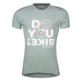 Tricou maneca scurta FORCE Bike, gri verde, marime 3XL