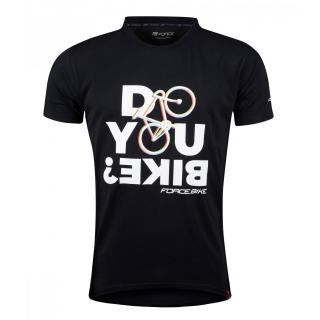 Tricou maneca scurta FORCE Bike, negru, marime 3XL