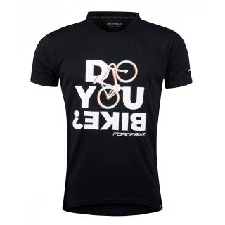 Tricou maneca scurta FORCE Bike, negru, marime XS
