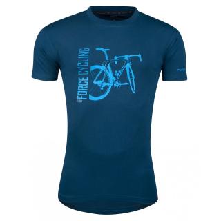 Tricou maneca scurta FORCE Flow, albastru, marime 3XL