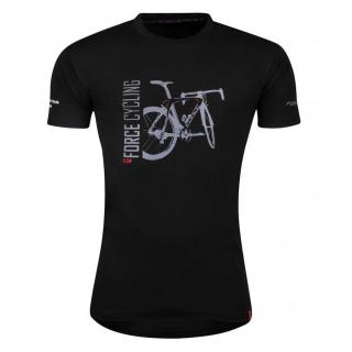 Tricou maneca scurta FORCE Flow, negru, marime 3XL