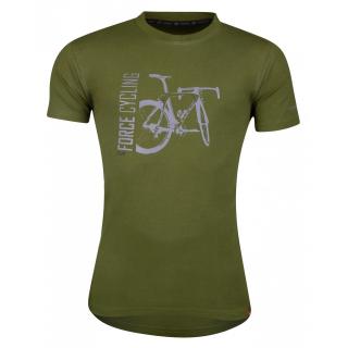 Tricou maneca scurta FORCE Flow, verde, marime 3XL