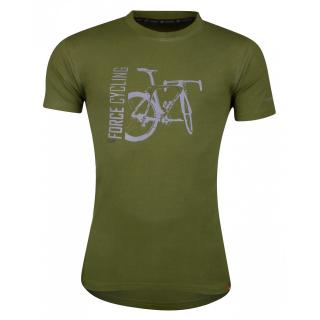 Tricou maneca scurta FORCE Flow, verde, marime XS