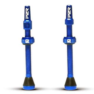 Valva tubeless P2R FR-11C, aluminiu, lungime 60 mm, albastru