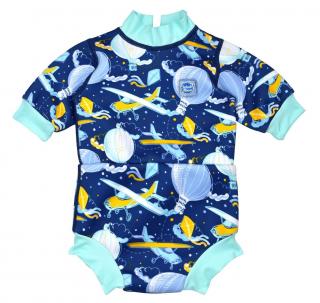 Costum neopren scutec bebelusi - Happy Nappy,      Sus Departe Bleu