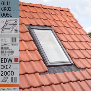 Fereastra VELUX GLU 55X78 0051 + Rama EDW 2000