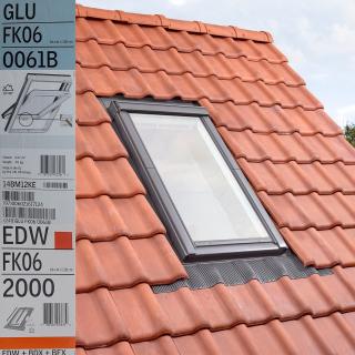 Fereastra VELUX GLU 66X118 0061B + Rama EDW 2000