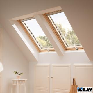 Fereastra VELUX GZL 1051B cu rama EDW 1000
