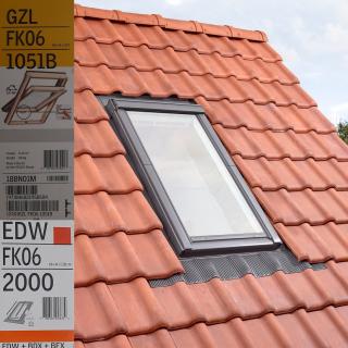 Fereastra VELUX GZL 66X118 1051B + Rama EDW 2000