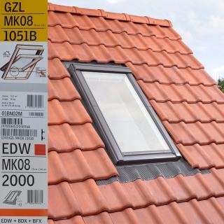 Fereastra VELUX GZL 78X140 1051B + Rama EDW 2000