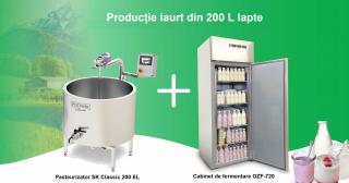 Linie productie iaurt din 200L lapte