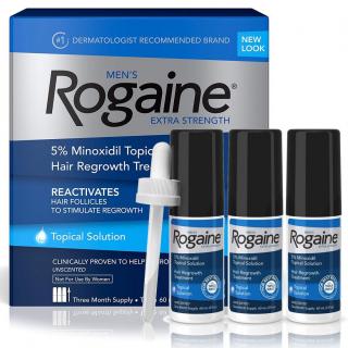 3x Solutie Rogaine 60ml, Minoxidil 5%, pipeta inclusa, impotriva caderii parului, tratament 3 luni