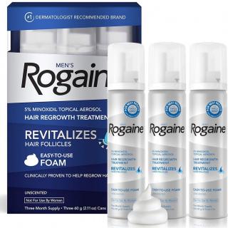 3x Spuma Rogaine 60ml, Minoxidil 5%, impotriva caderii parului, tratament complet 3 luni