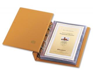 Album pentru carti postale, Compact Luxus, cu 20 folii transparente cu buzunare de 223 x 165 mm