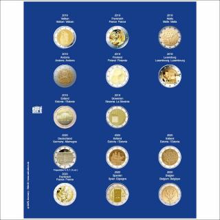 Folie blister, TOPset 7822-25, pentru 2 euro comemorative 2019-2020