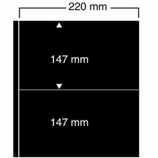 Folii negre, Compact A4, cu 2 buzunare de 147 x 220 mm