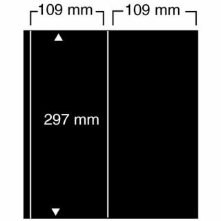 Folii negre, Compact A4, cu 2 buzunare Verticale de 300 x 109 mm