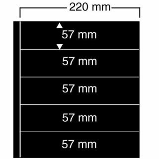 Folii negre, Compact A4, cu 5 buzunare de 57 x 220 mm