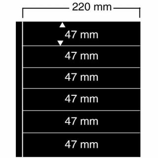 Folii negre, Compact A4, cu 6 buzunare de 47 x 220 mm