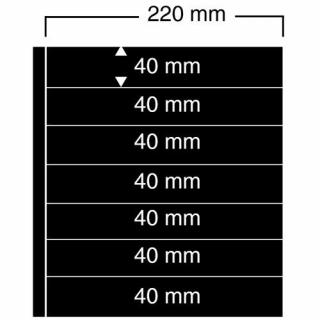 Folii negre, Compact A4, cu 7 buzunare de 40 x 220 mm