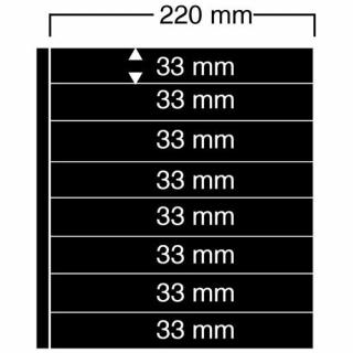 Folii negre, Compact A4, cu 8 buzunare de 33 x 220 mm