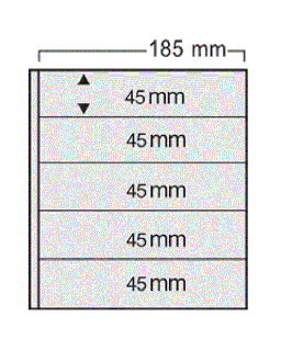 Folii negre Universal 10 buzunare de 45 x 185 mm