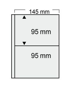 Folii transparente cu 2 buzunare 145 x 95 mm Compact