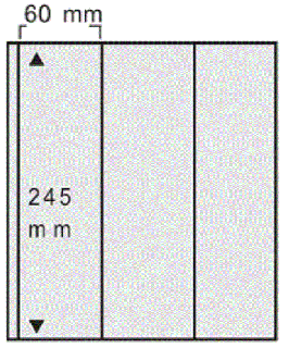 Folii transparente Variant 3 buzunare verticale 245 x 60 mm