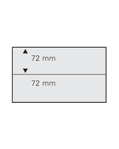 Set 10 carduri expunere timbre cu 2 buzunare de 72 x 210 mm